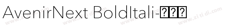 AvenirNext BoldItali字体转换